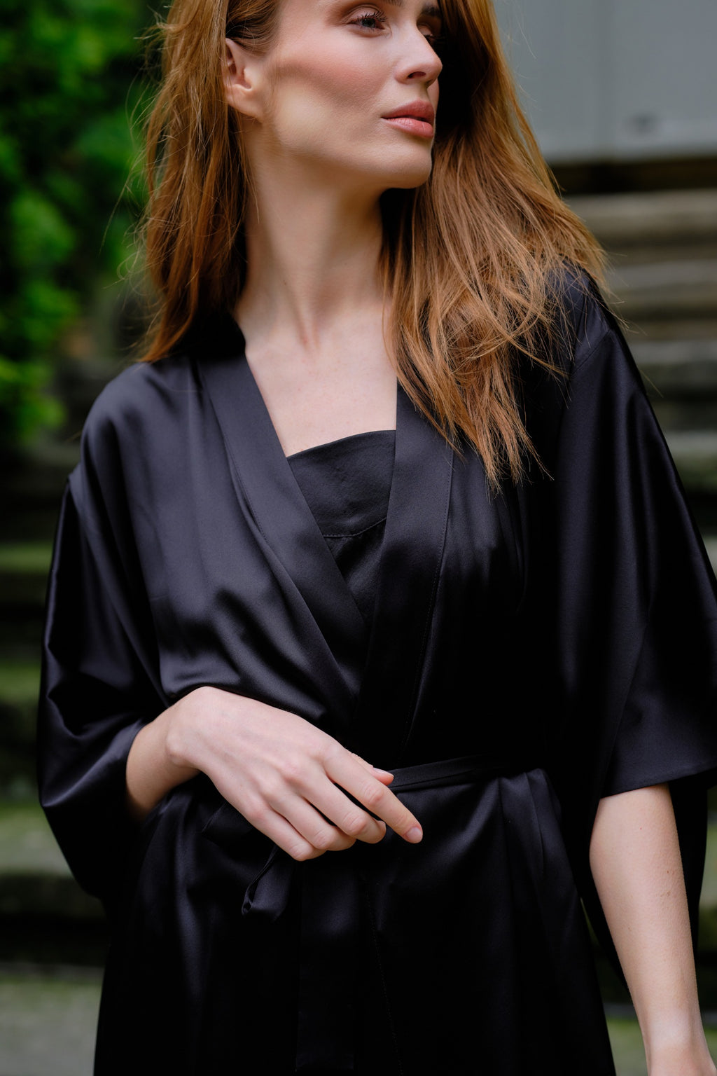 Jedwabne szlafrok VALENTINA Maxi